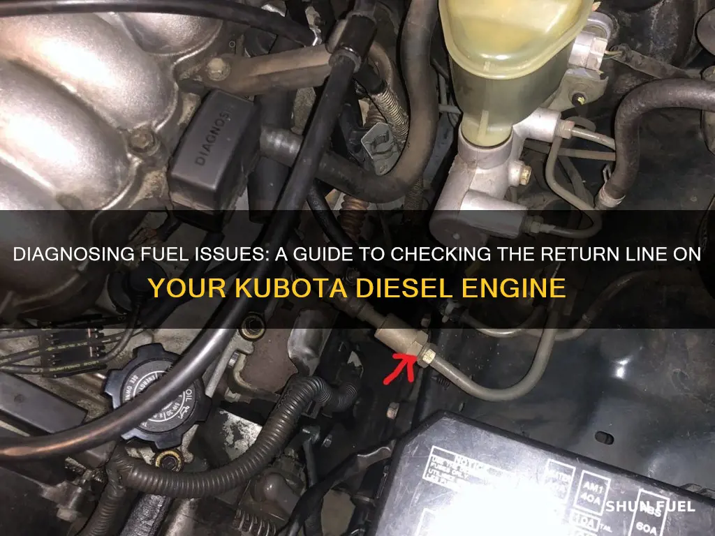 how to check the fuel return line diesel kubota