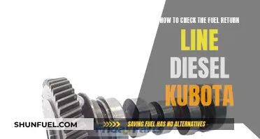 Inspecting Kubota Diesel Fuel Return Lines