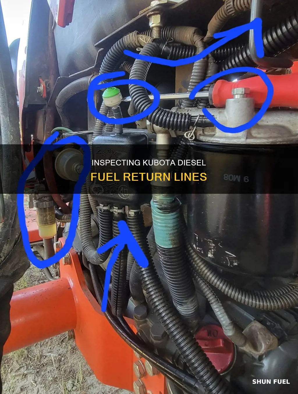 how to check the fuel return line diesel kubota