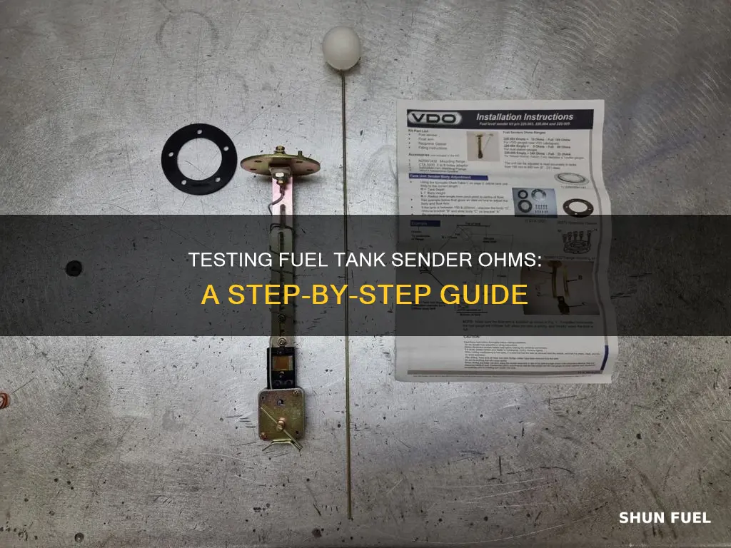 how to check the ohm of a fuel tank sender