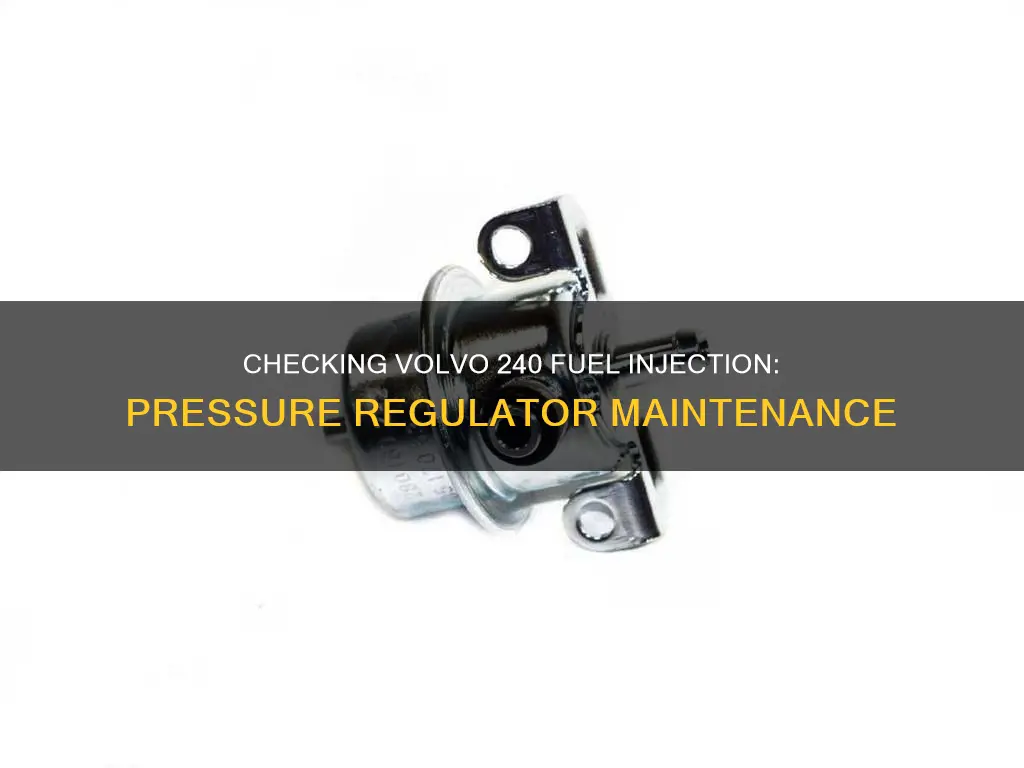 how to check the volvo 240 fuel injection pressure regulator