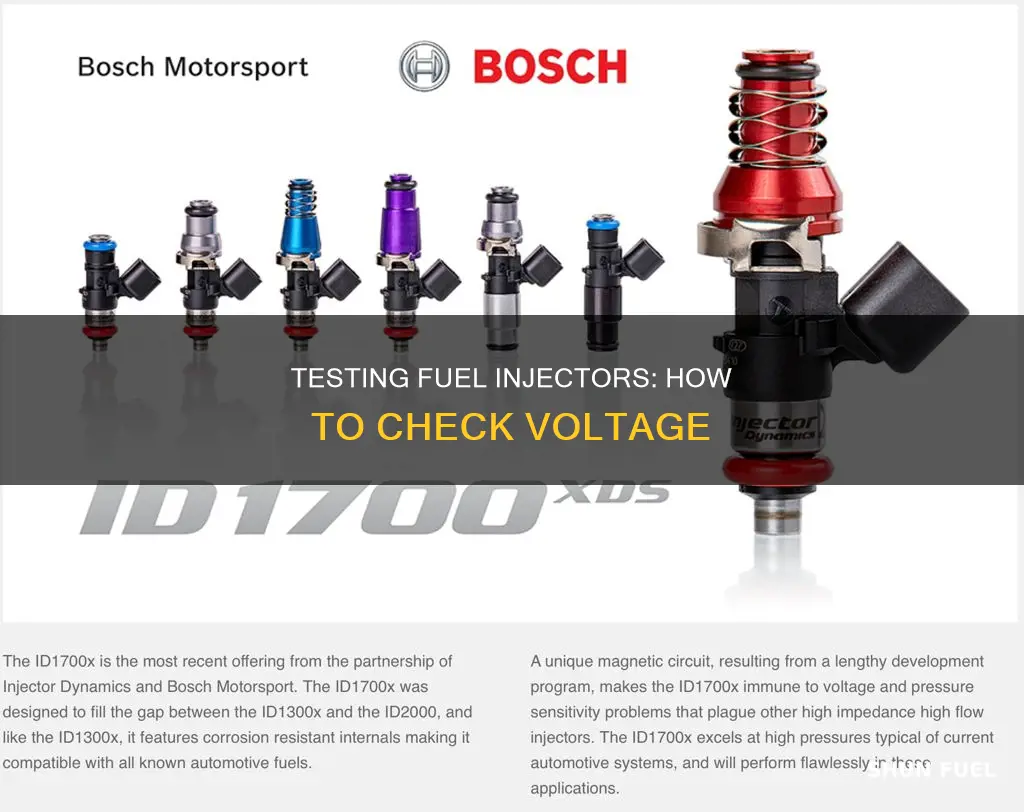how to check vltage to fuel injectors