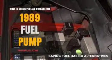Checking Voltage on a 1989 Porsche 911 Fuel Pump: A Guide