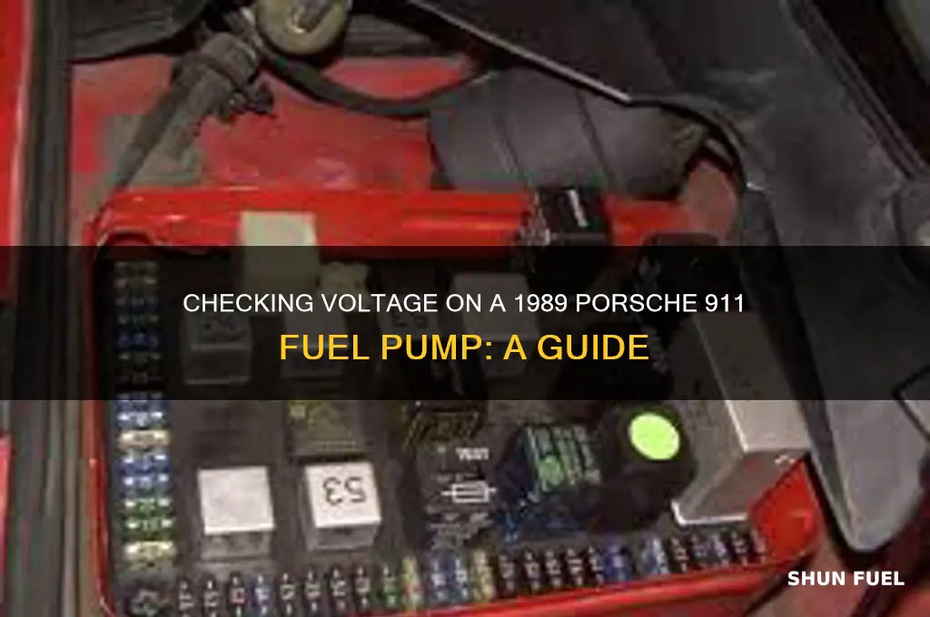 how to check voltage porsche 911 1989 fuel pump