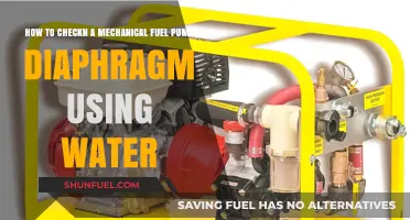 Testing Your Mechanical Fuel Pump Diaphragm with Water: A Simple Guide