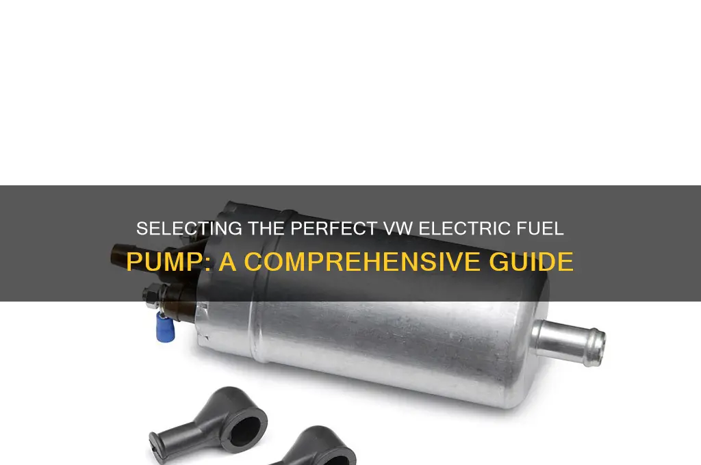 how to choose a vw electric fuel pump