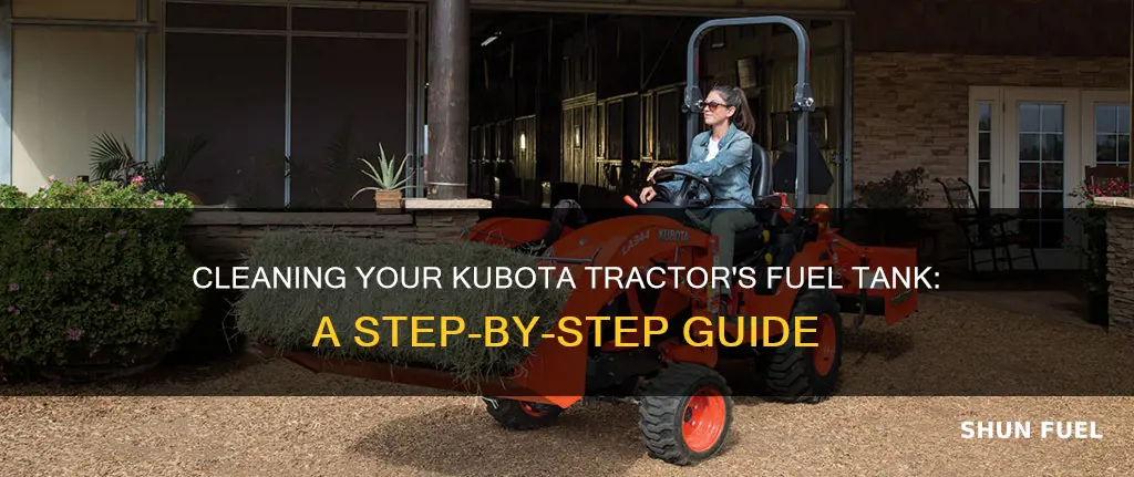 how to ckean fuel tank on kubota tractor