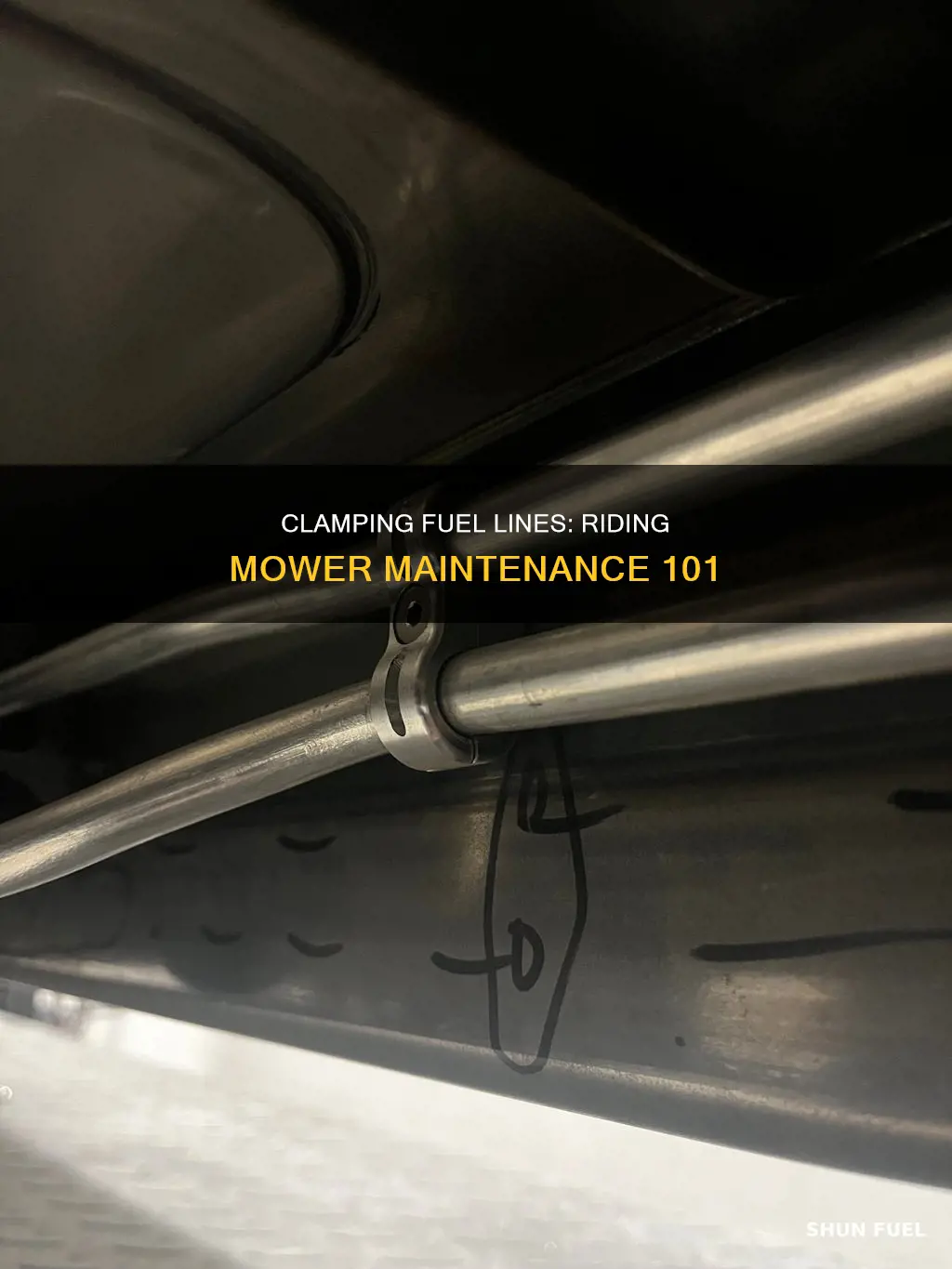 how to clamp off fuel line riding mower