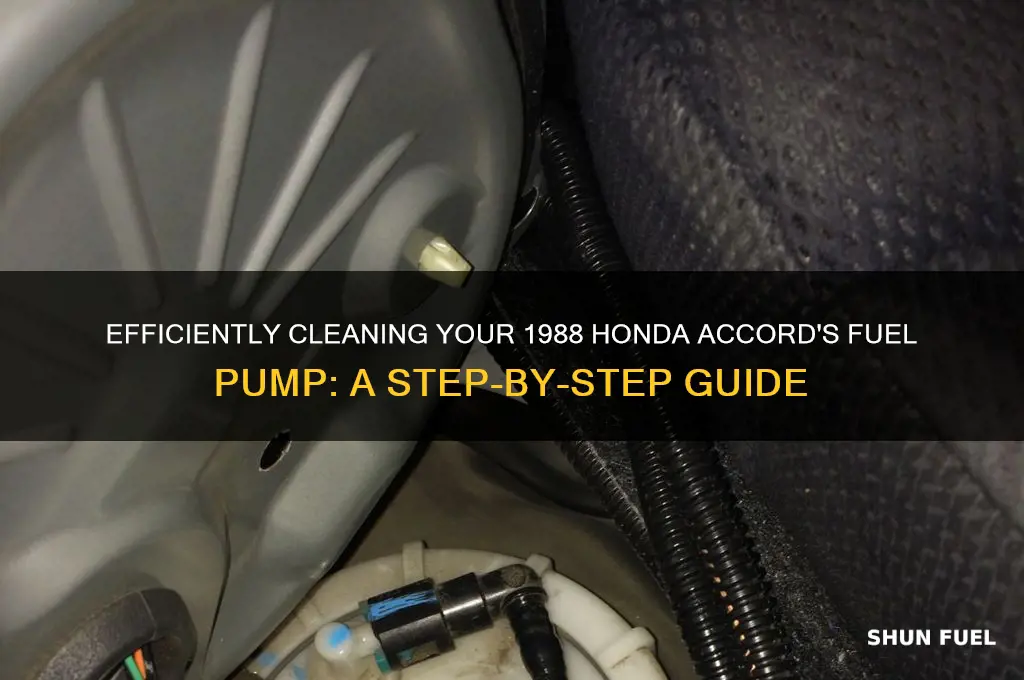 how to clean a 1988 honda accord fuel pump