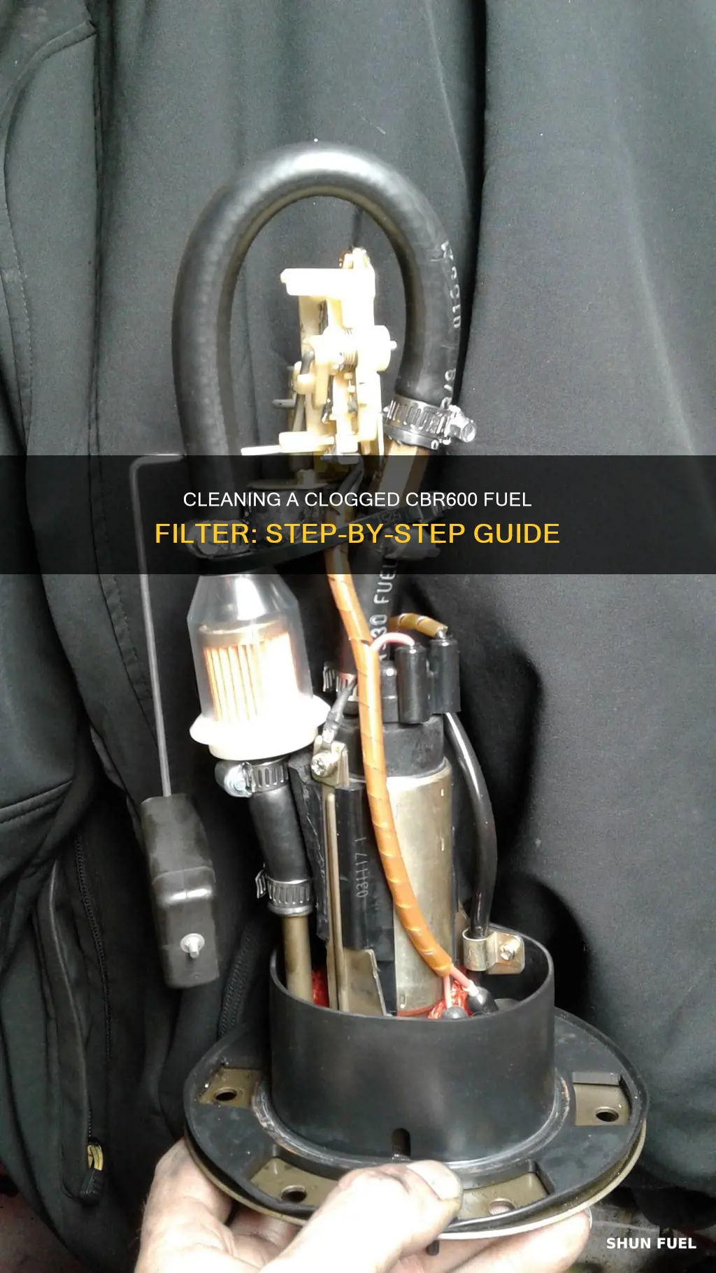 how to clean a clogged fuel filter cbr600