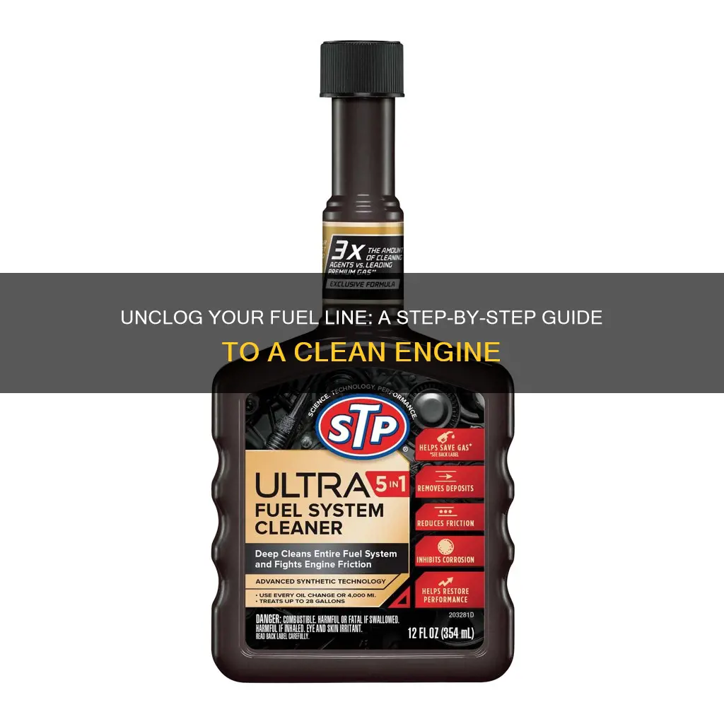 how to clean a clogged fuel line