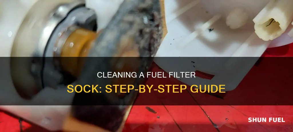 how to clean a fuel filter sock