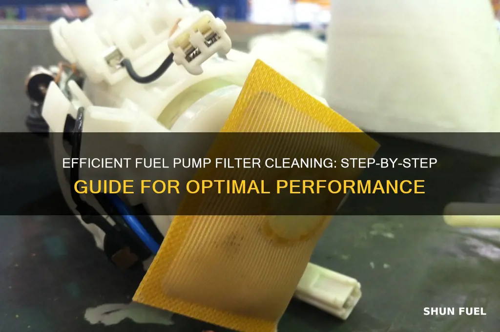 how to clean a fuel pump filter