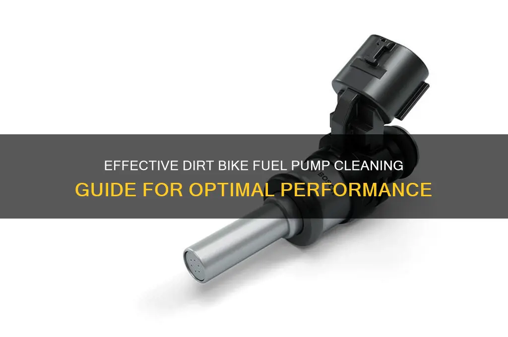 how to clean a fuel pump on dirt bike