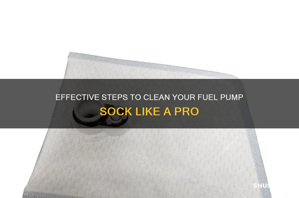 how to clean a fuel pump sock