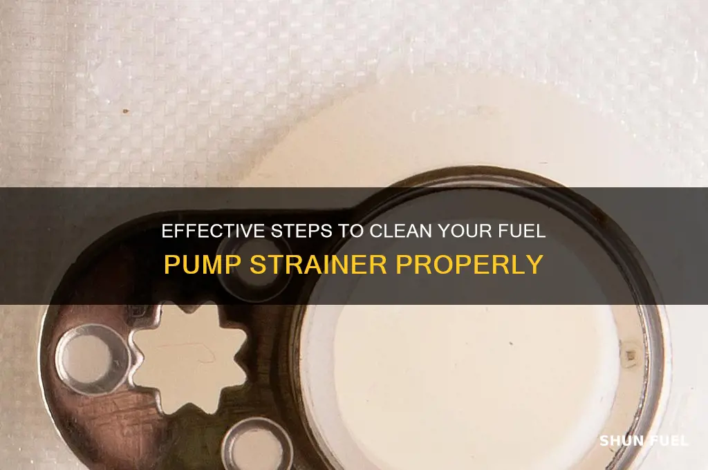 how to clean a fuel pump strainer
