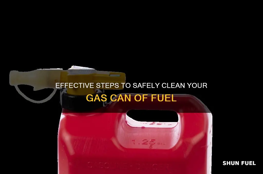 how to clean a gas can of fuel