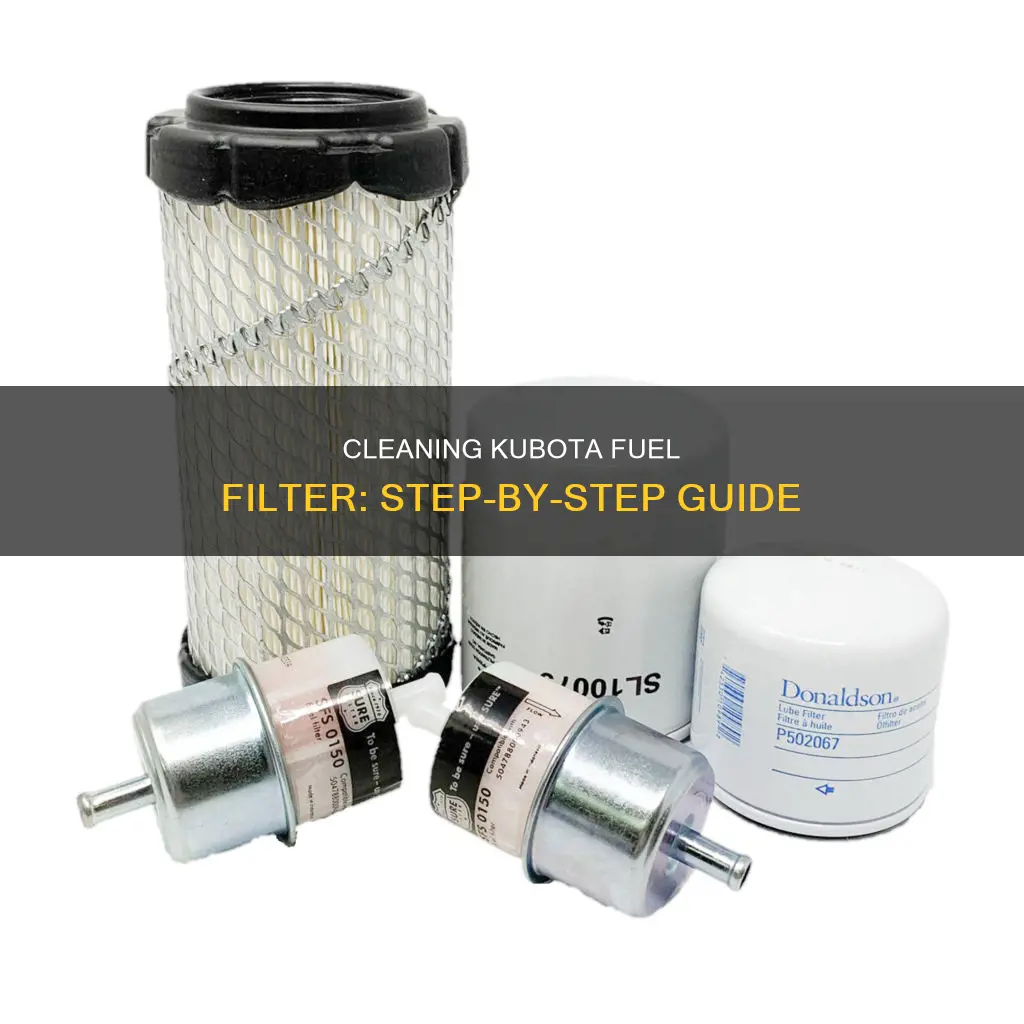 how to clean a kubota fuel filter