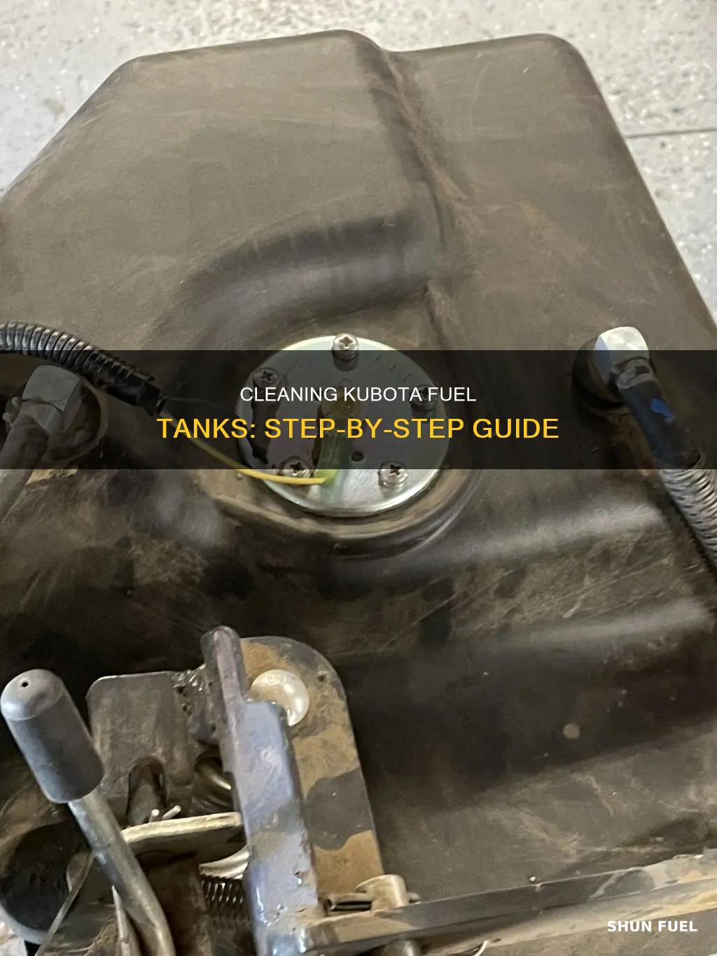 how to clean a kubota fuel tank