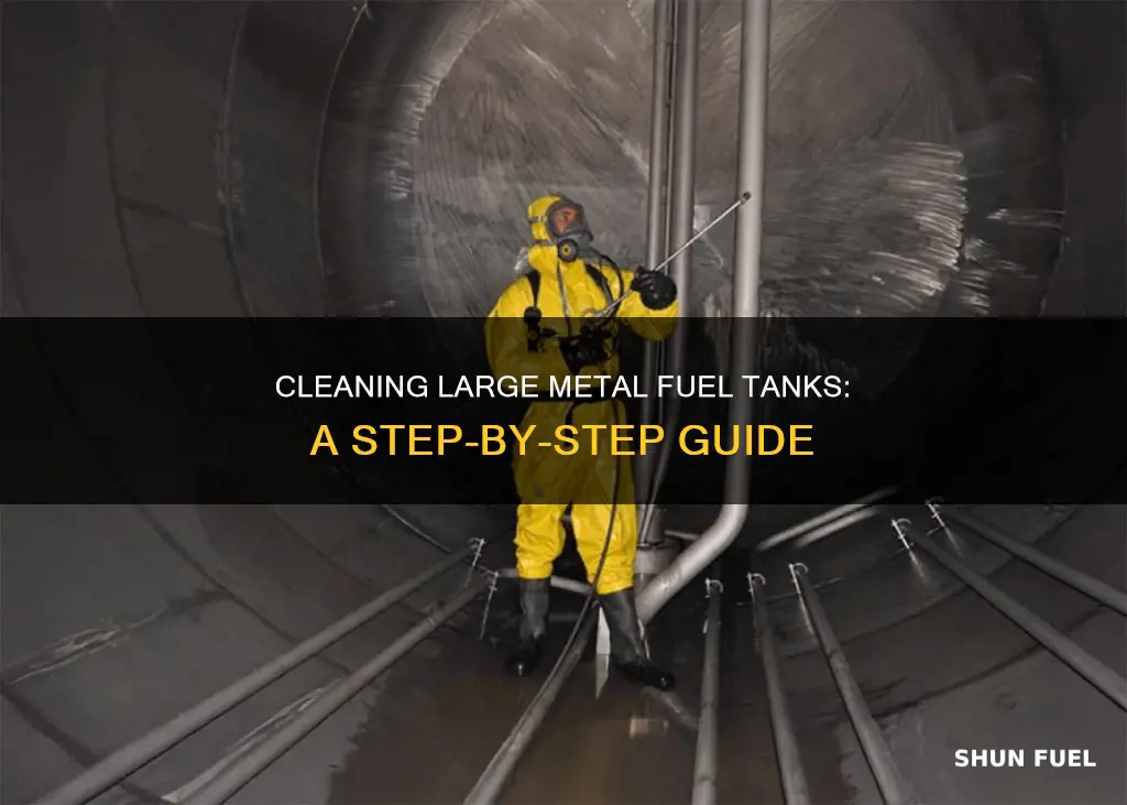 how to clean a metal 500 gallon fuel tank