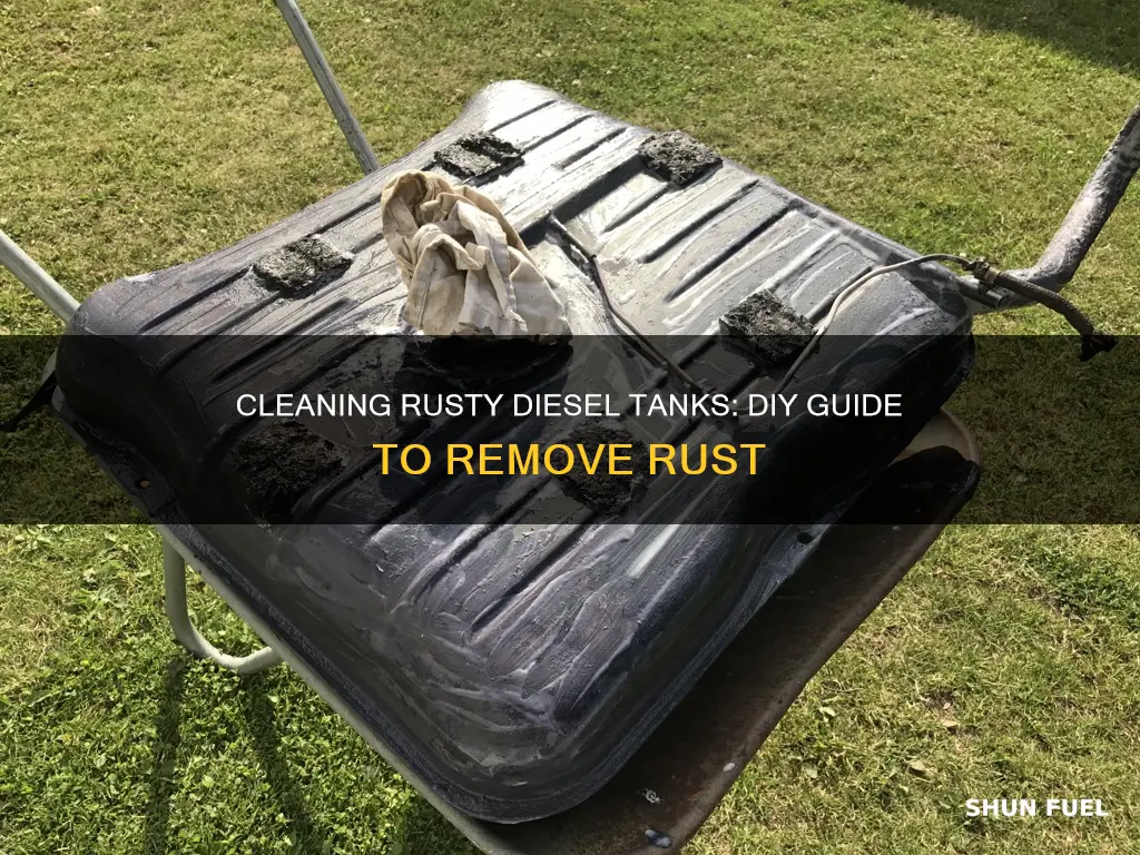 how to clean a rusty diesel fuel tank