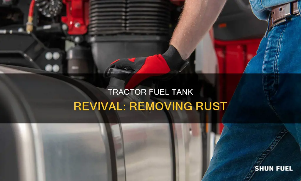 how to clean a rusty tractor fuel tank