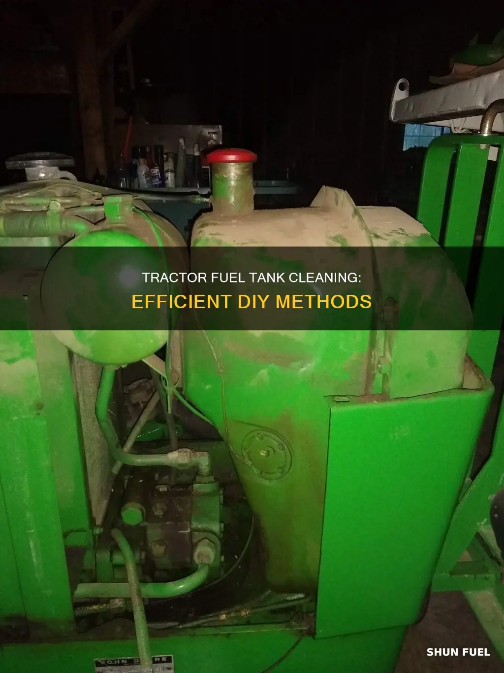 how to clean a tractor fuel tank without removing it