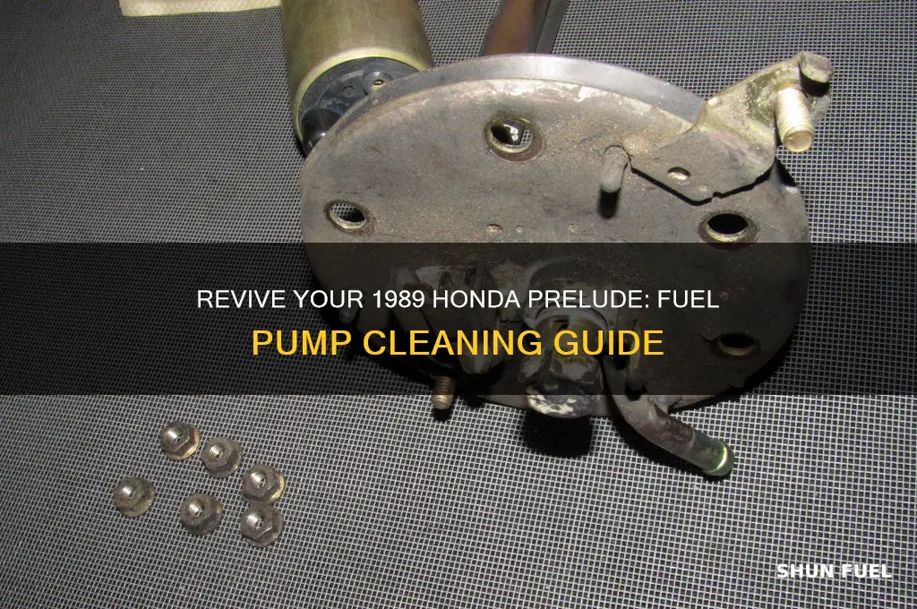how to clean an 1989 honda prelude fuel pump