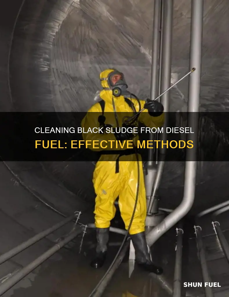 how to clean black sludge from diesel fuel