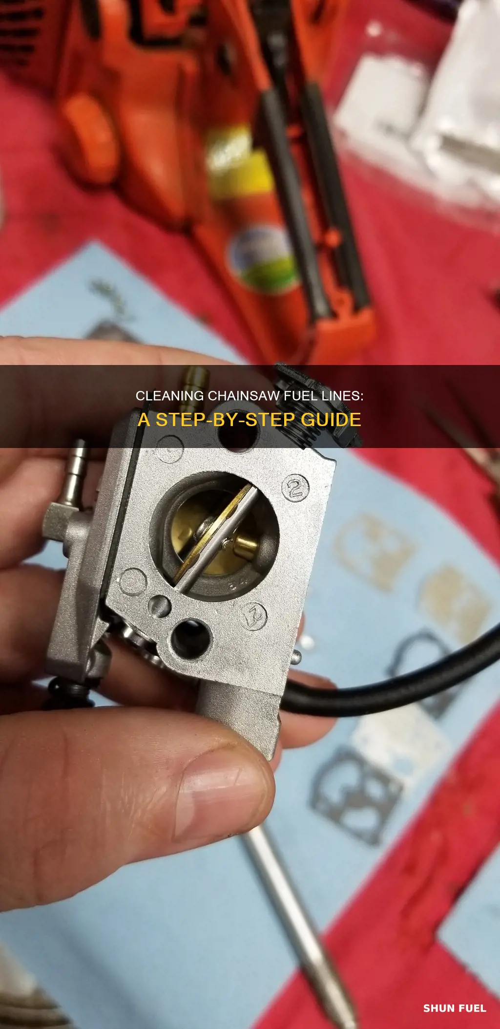 how to clean chainsaw fuel line