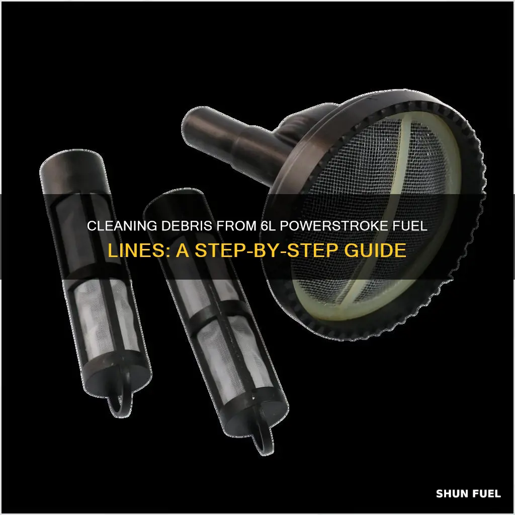 how to clean debris from 6 l powerstroke fuel lines