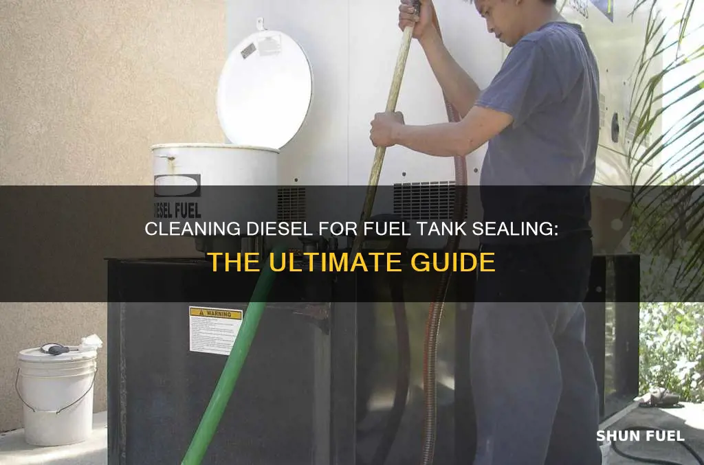 how to clean diesel for sealing a fuel tank