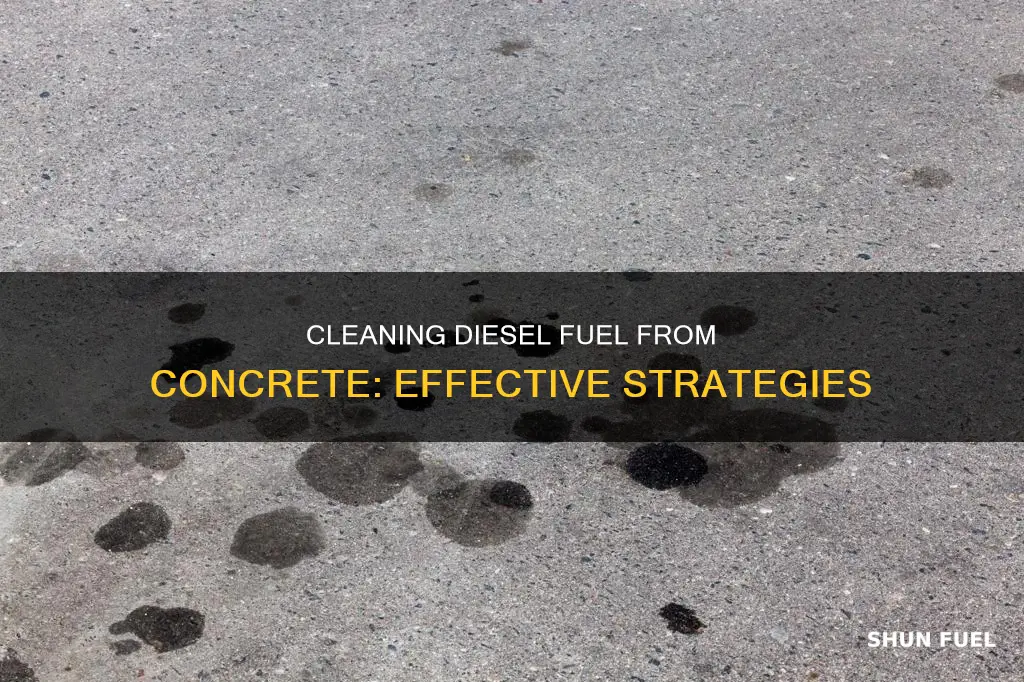 how to clean diesel fuel from concrete