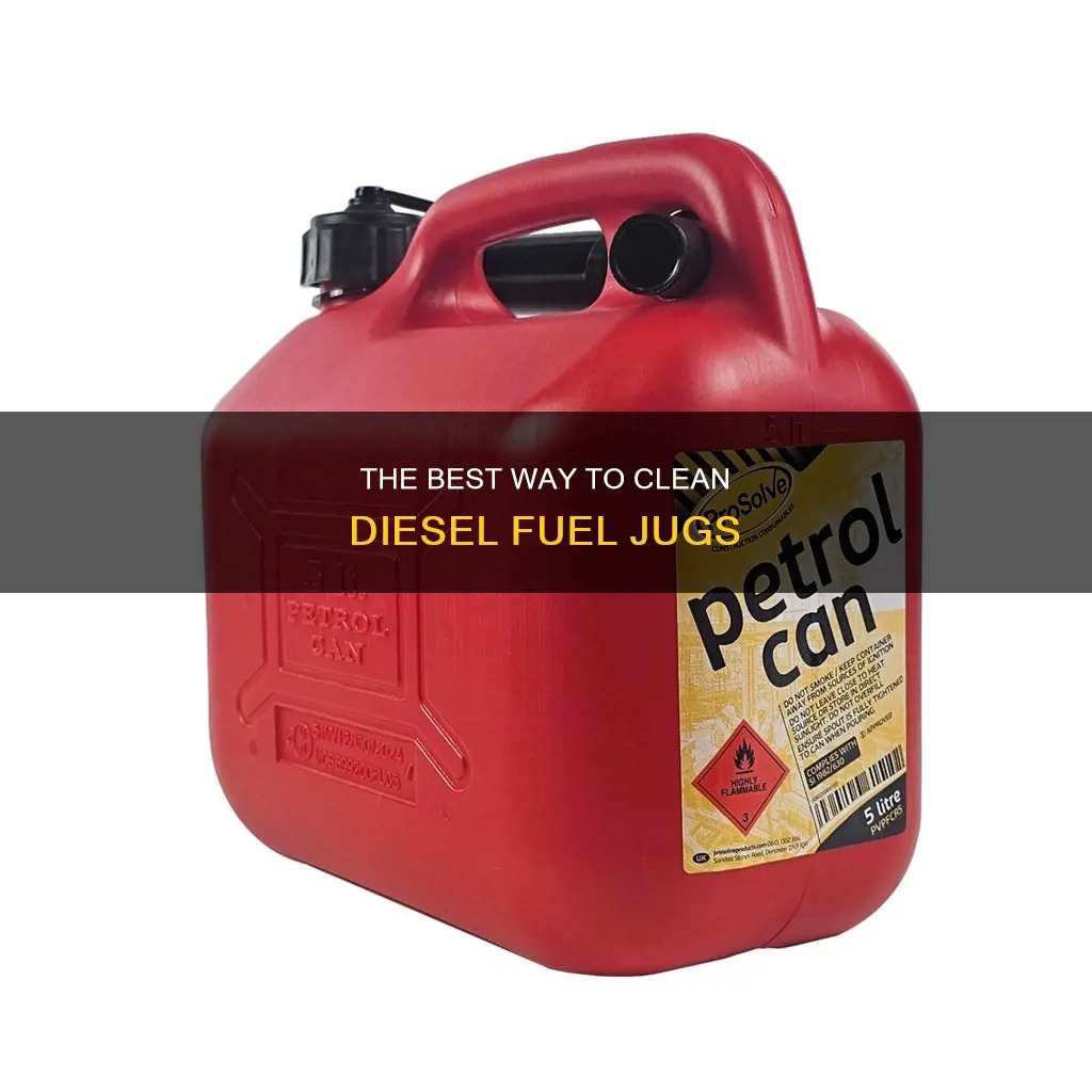 how to clean diesel fuel jugs