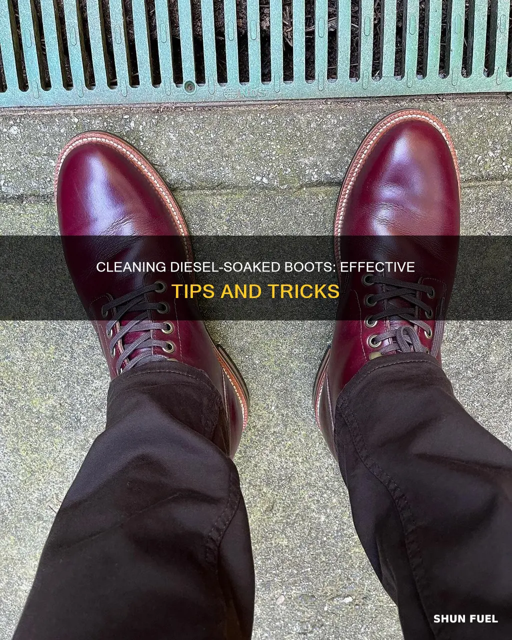 how to clean diesel fuel off boots