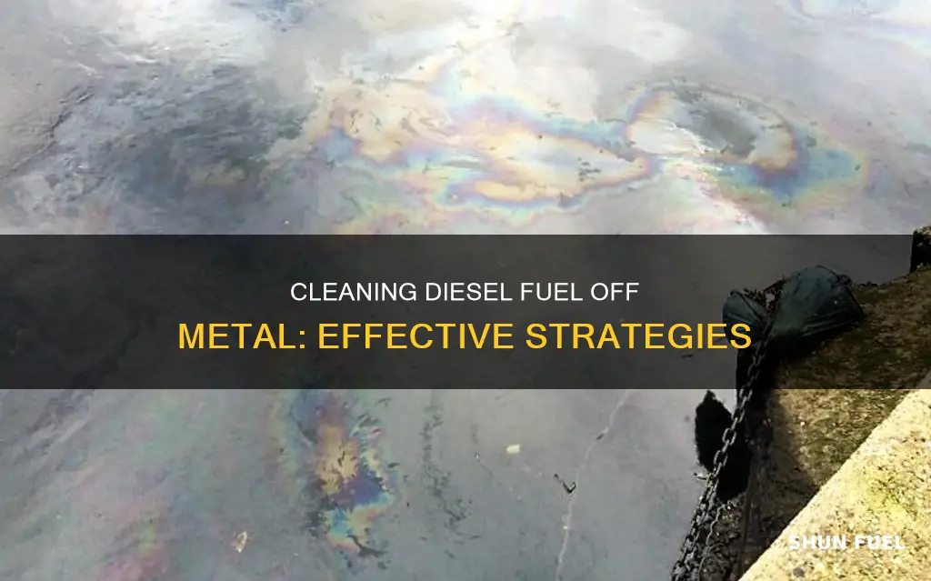 how to clean diesel fuel off metal
