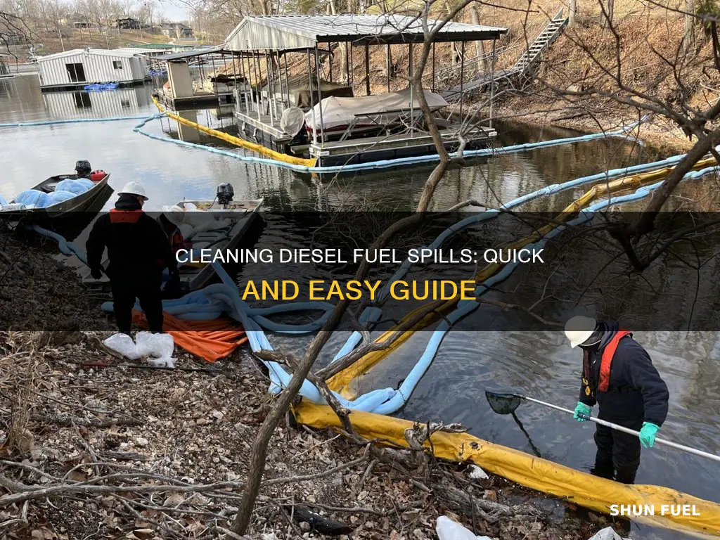 how to clean diesel fuel spill