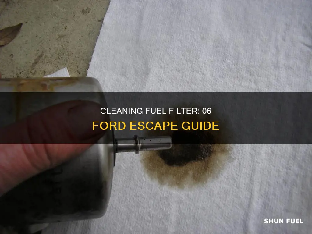 how to clean fuel filter in 06 ford escape