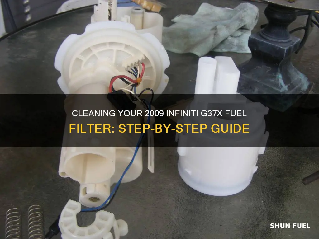 how to clean fuel filter on 2009 infiniti g37x