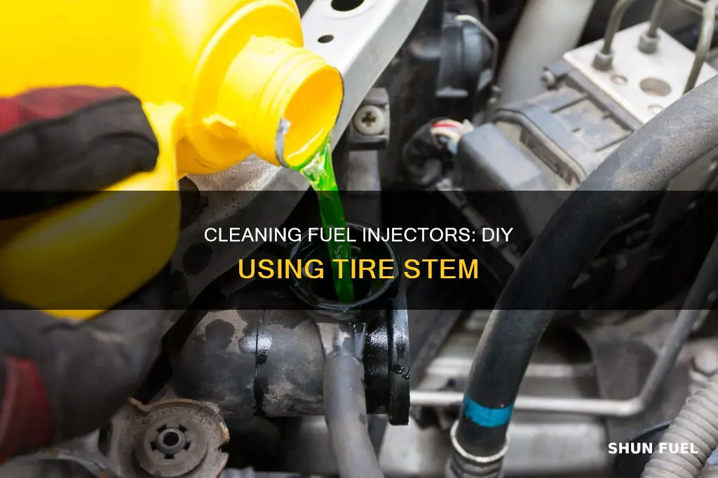 how to clean fuel injectors using tire stem