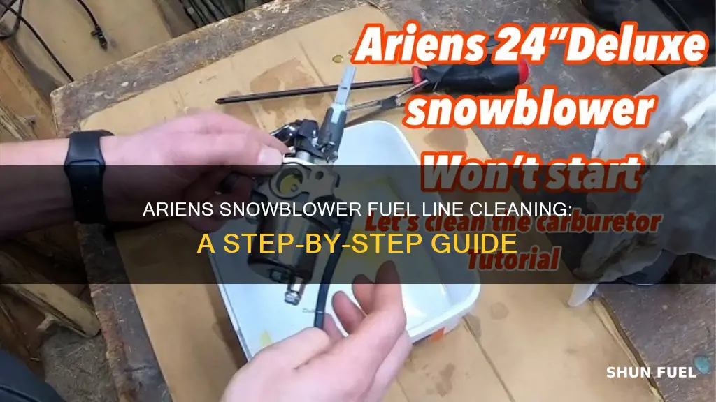 how to clean fuel line ariens snowblower