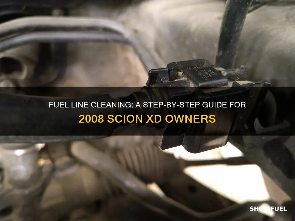 how to clean fuel line on 2008 scion xd