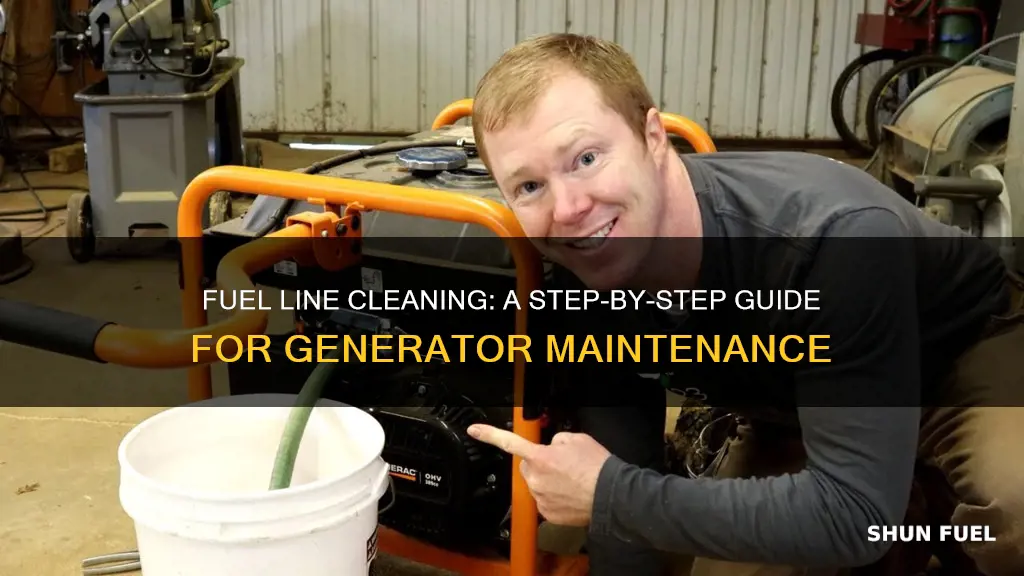 how to clean fuel line on a generator