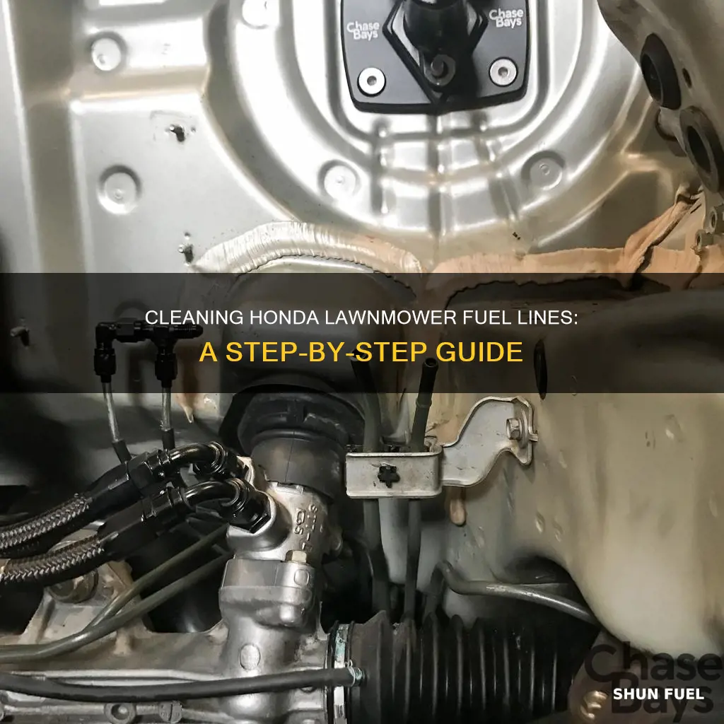 how to clean fuel line one honda lawnmower engine