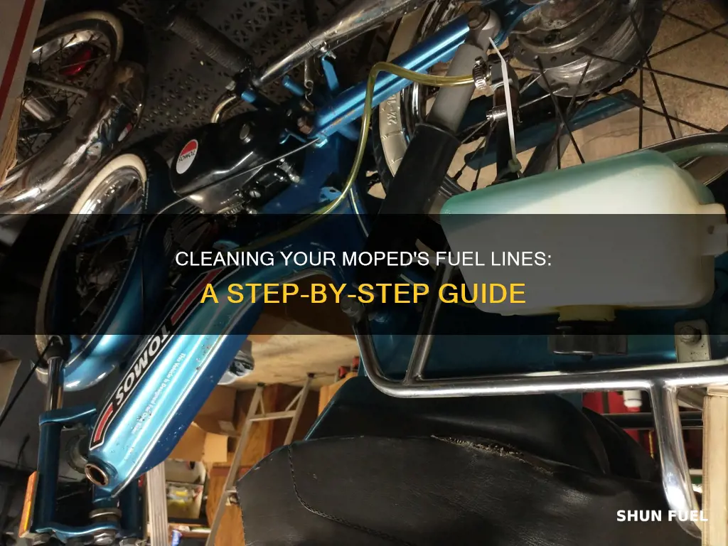 how to clean fuel lines on moped