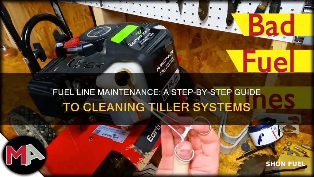 how to clean fuel lines tiller