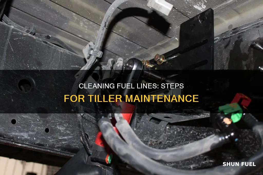 how to clean fuel lines tiller