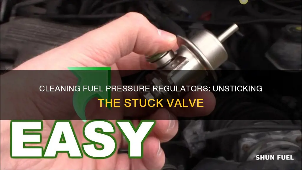 how to clean fuel pressure regulator partially stuck open