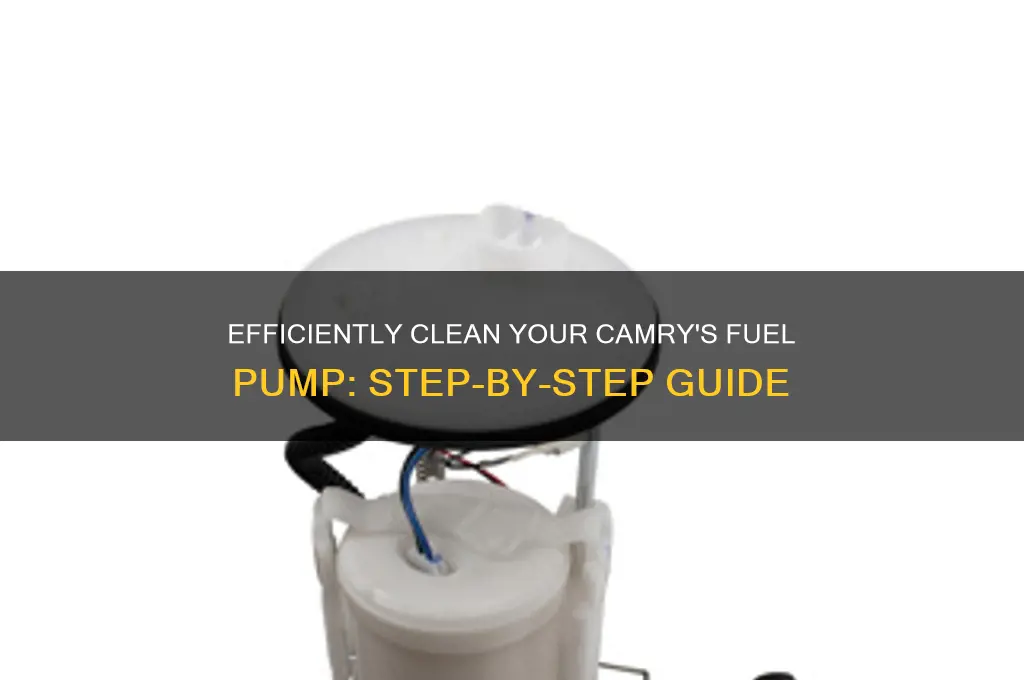 how to clean fuel pump camry