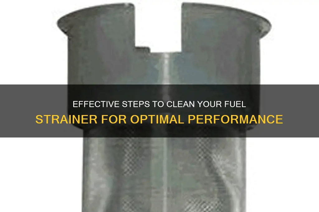 how to clean fuel strainer